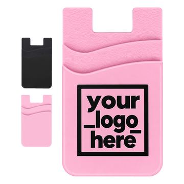 Rounded-Corner Adhesive Phone Card Wallet