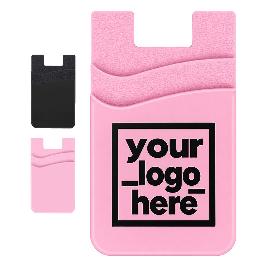 Rounded-Corner Adhesive Phone Card Wallet