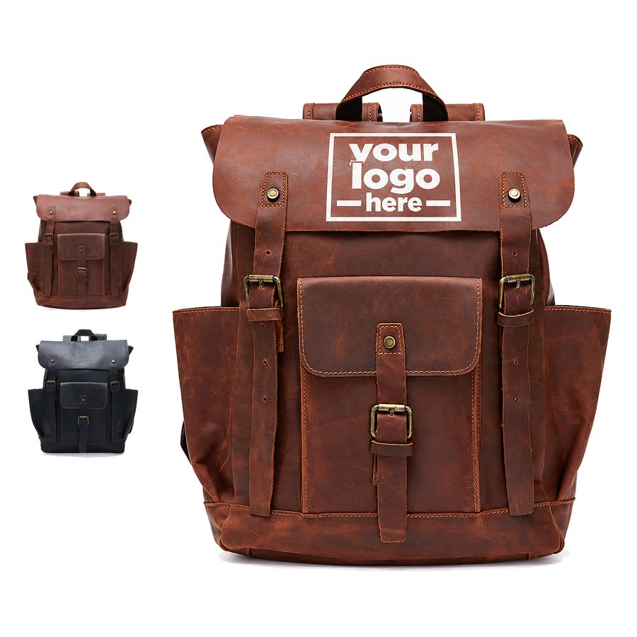 Twin-Buckle Flap Laptop Backpack