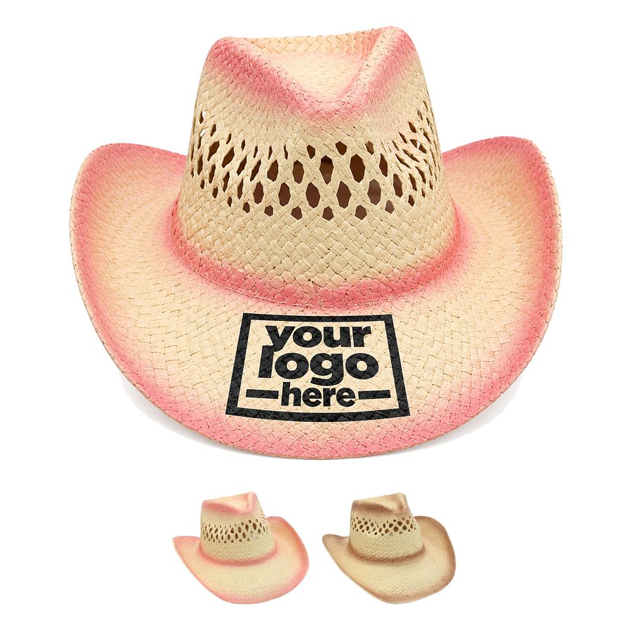 Raffia Cowboy Hat With An Openwork Crown