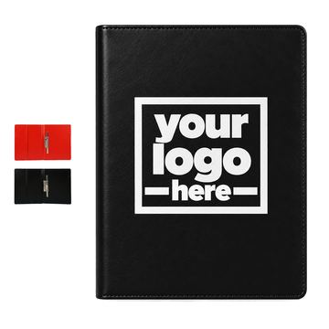 Bifold Padfolio With Metal Paper Clamp