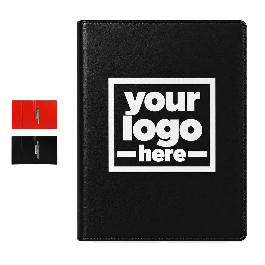 Bifold Padfolio With Metal Paper Clamp