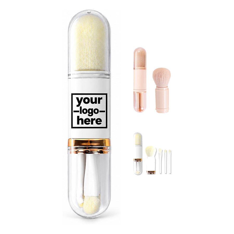 Cylindrical Four-Brush Makeup Kit