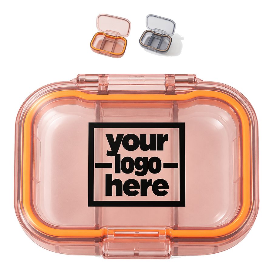 Translucent Three-Compartment Pill Case