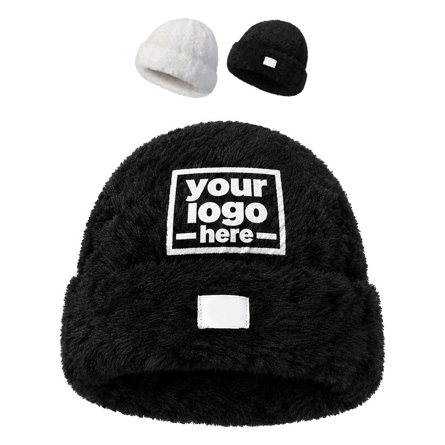 Women’s Plush Beanie With A Turned-Up Cuff