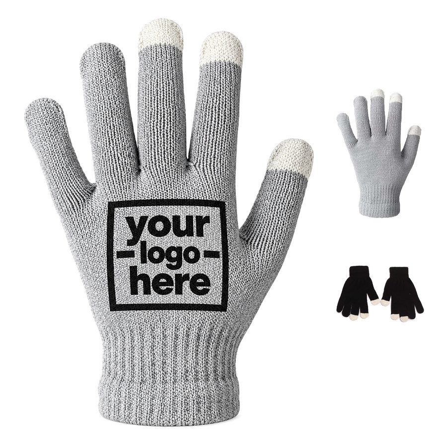 Ribbed-Cuff Acrylic Touchscreen Glove