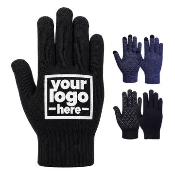 Stretch-Knit Glove With Touchscreen Fingertips
