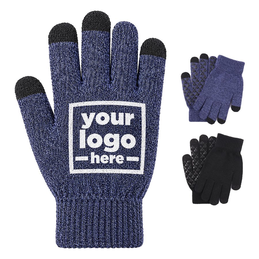 Acrylic Knit Touchscreen Glove With Extended Cuffs