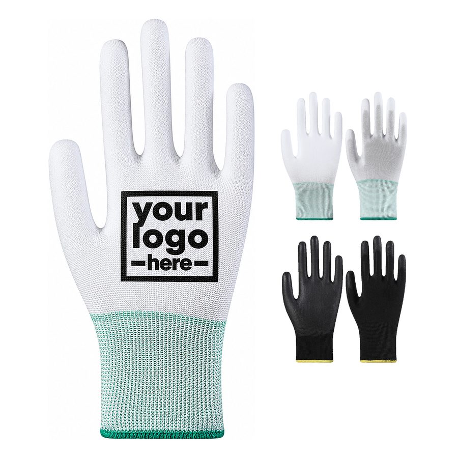 Polyurethane-Coated Work Glove With Ribbed Cuffs