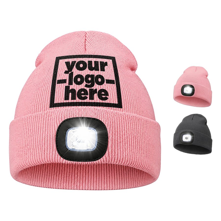 Knitted Beanie With A Removable Rechargeable Light
