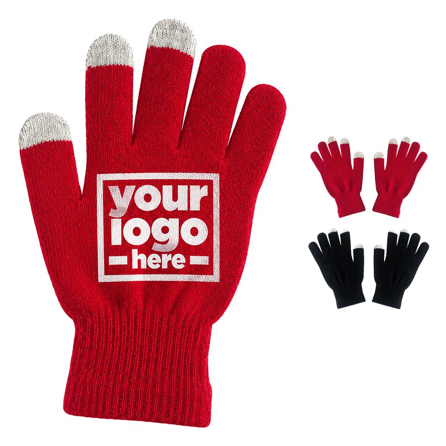 Acrylic Touchscreen Glove With Ribbed Cuff