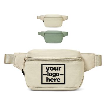 Oxford Cloth Waist Bag With Wide Webbing Strap
