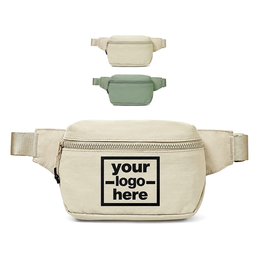 Oxford Cloth Waist Bag With Wide Webbing Strap