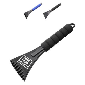 Wide-Blade Ice Scraper With Contoured Foam Grip