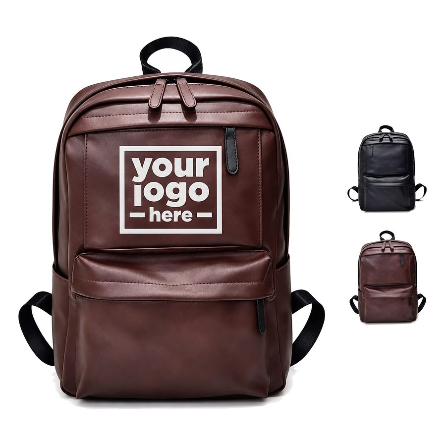 Dual-Zipper Backpack With Two Front Pockets