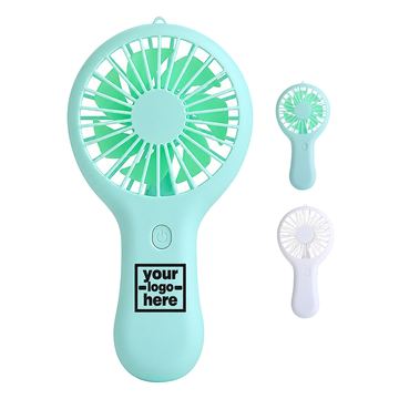 Handheld Fan With Integrated Grip And Hanging Eyelet