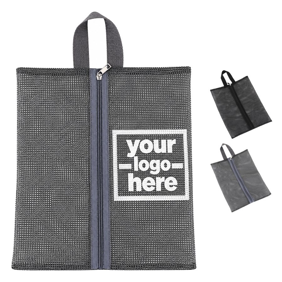 Flat Footwear Bag With Vertical Front Zipper
