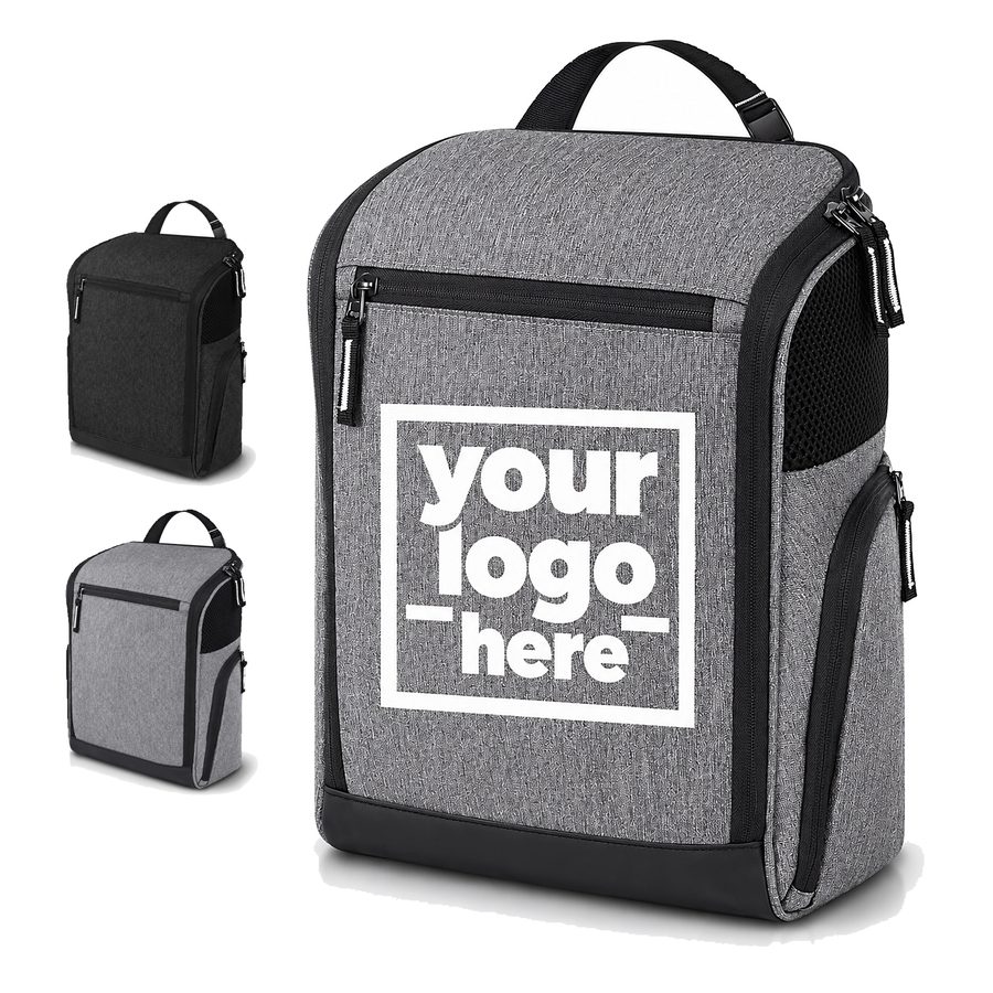 Mesh-Sided Shoe Carrier With Front Pocket