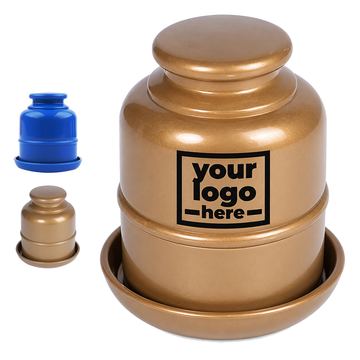 Raised-Knob Dice Shaker Set With Round Tray