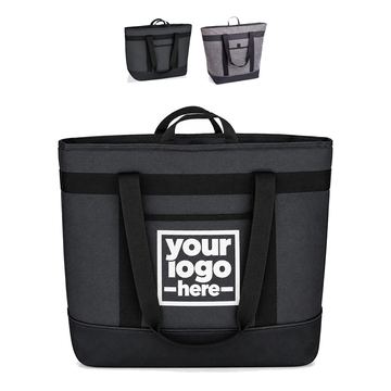 Insulated Cooler Tote With Front Slip Pocket