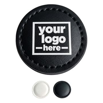 Round Golf Ball Marker With Edge Stitching