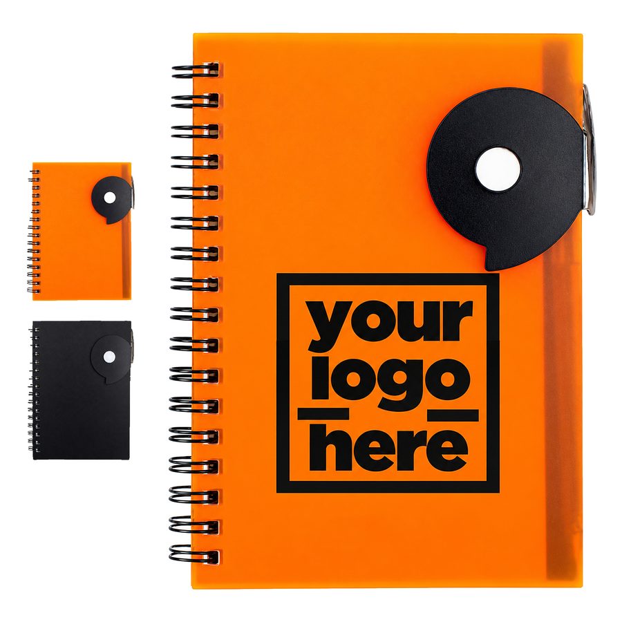 Translucent Spiral Notebook With Snap-Button Flap