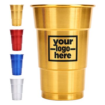 Ribbed Aluminum Drinking Cup
