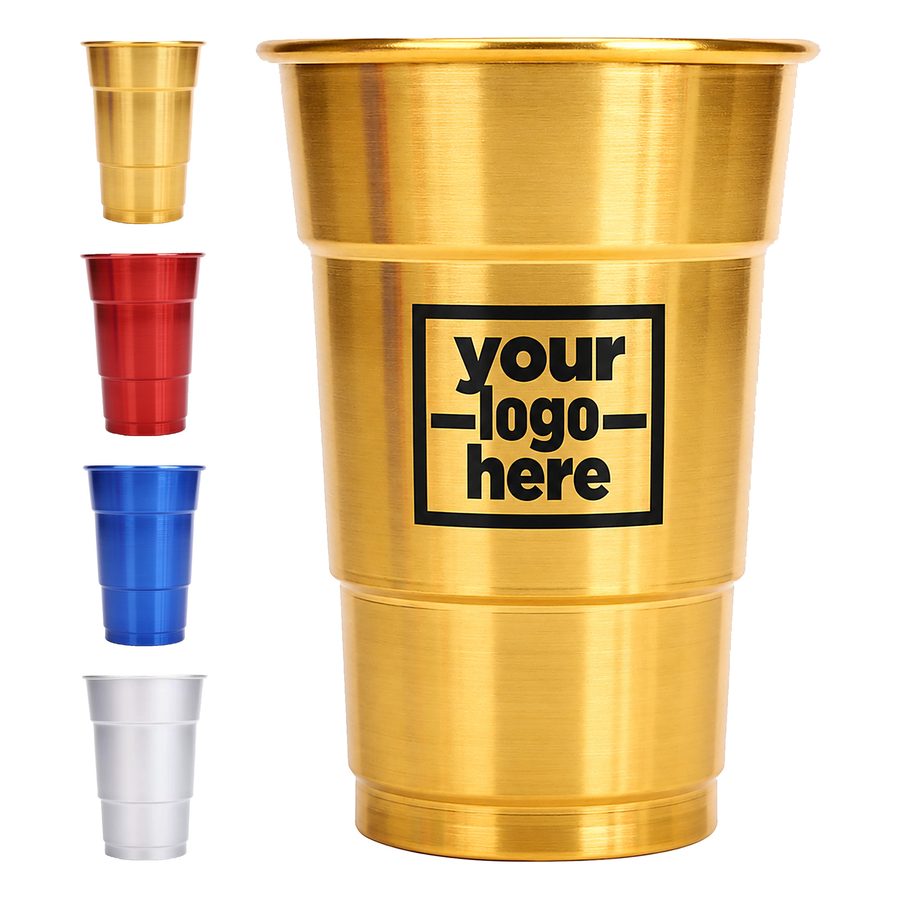 Ribbed Aluminum Drinking Cup