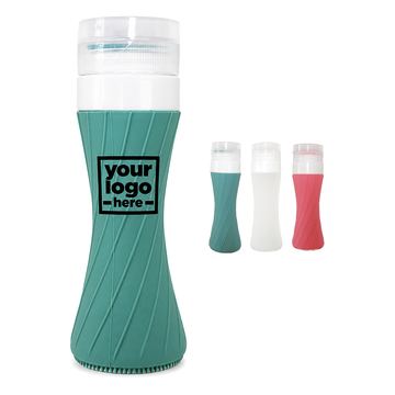Spiral-Textured Silicone Toiletry Bottle