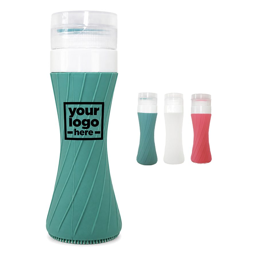 Spiral-Textured Silicone Toiletry Bottle