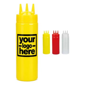 12-Ounce Triple-Nozzle Condiment Bottle