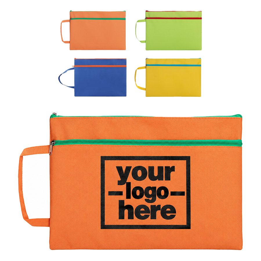 Document Pouch With Front Pocket And Side Loop