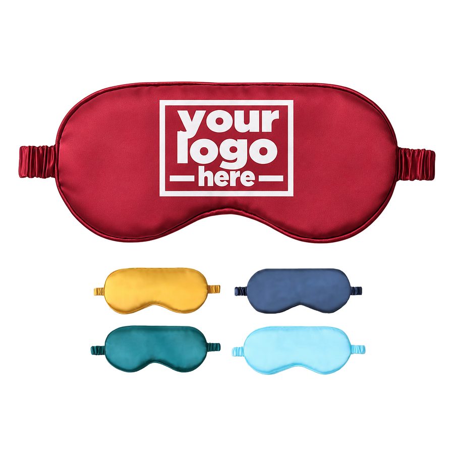 Padded Satin Sleep Mask With A Fabric-Covered Elastic Headband