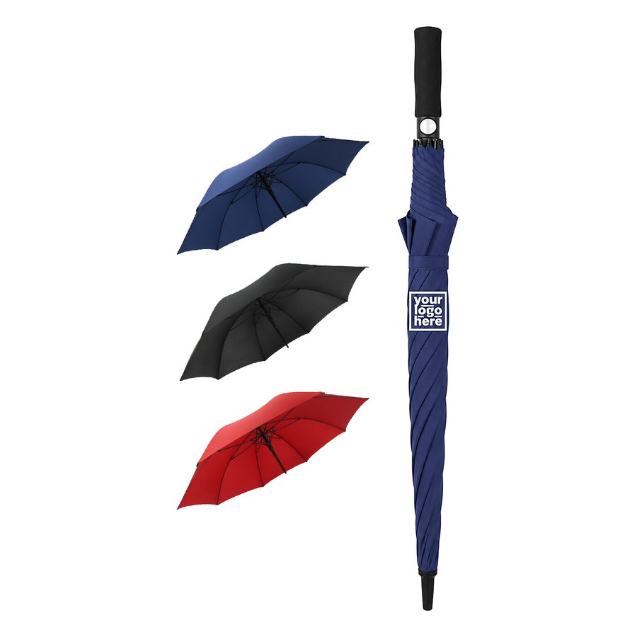 Straight-Handle Golf Umbrella With Canopy Strap