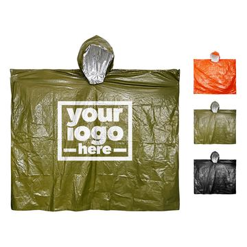 Pullover Rain Poncho With Attached Hood