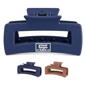 Cutout-Frame Hair Claw Clip With Curved Jaws