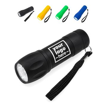 Textured Plastic Flashlight With Wrist Strap