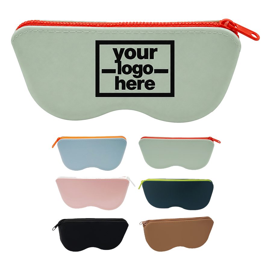 Curved-Bottom Silicone Eyeglass Pouch