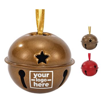 Star-Cutout Metal Jingle Bell Ornament