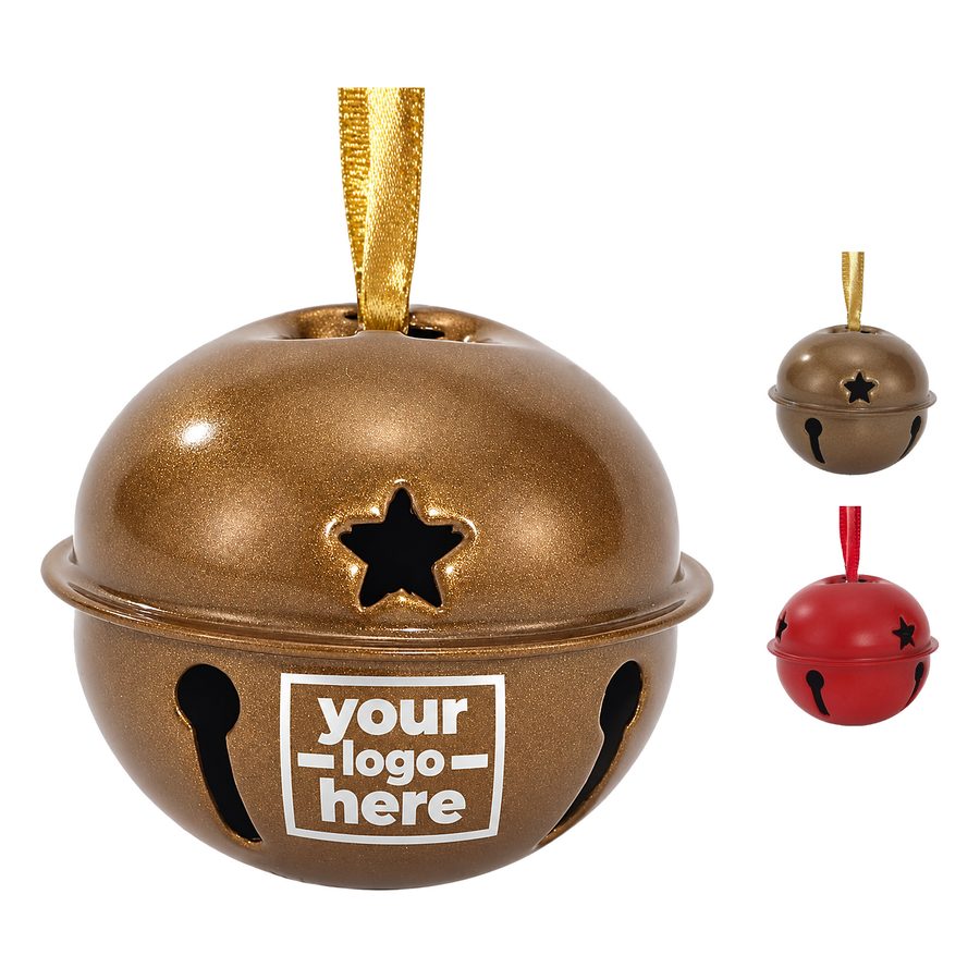 Star-Cutout Metal Jingle Bell Ornament