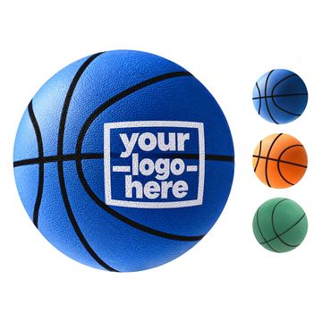 Textured Foam Basketball With Black Panel Lines