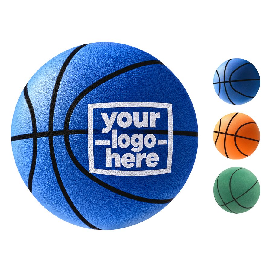 Textured Foam Basketball With Black Panel Lines