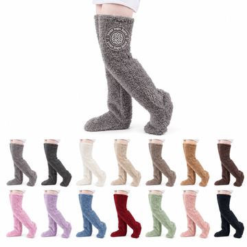 Tall Plush Fleece Socks For Indoor Winter Wear