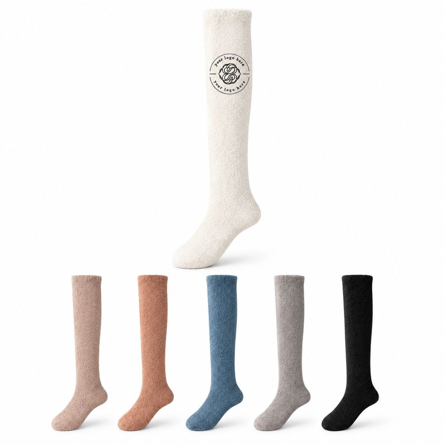 Long Polyester Velvet Socks For Cold Weather Wear