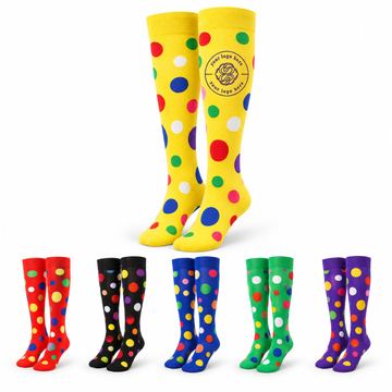 Custom Jacquard Cotton Blend Knee Length Dress Socks