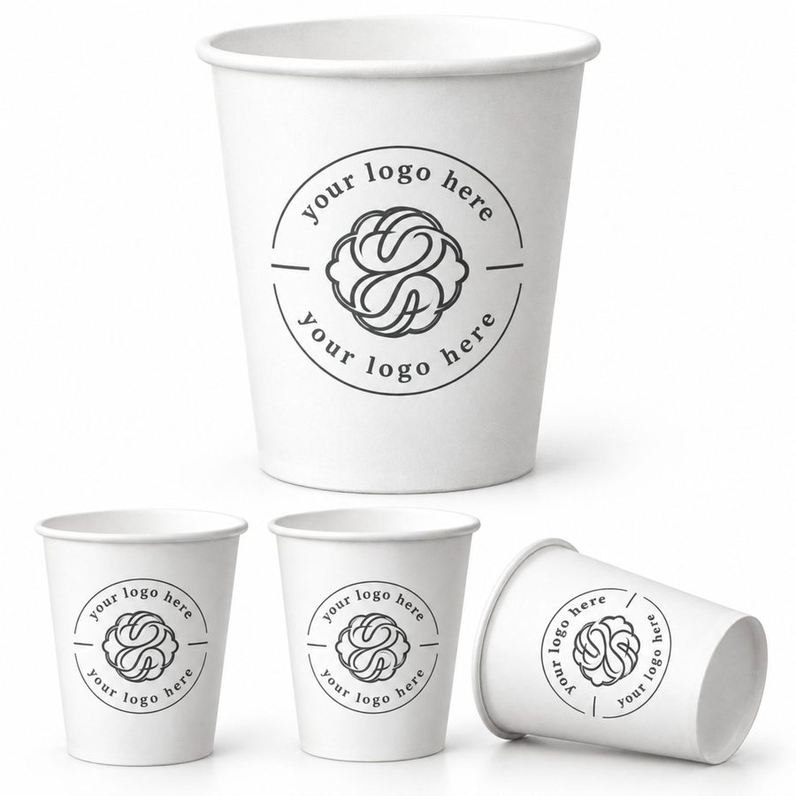 Eight Ounce Disposable Paper Coffee Cup