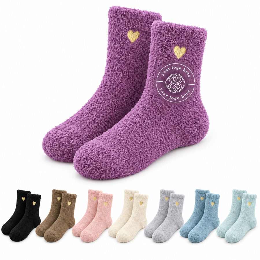 Coral Fleece Mid Calf Fuzzy Winter Socks